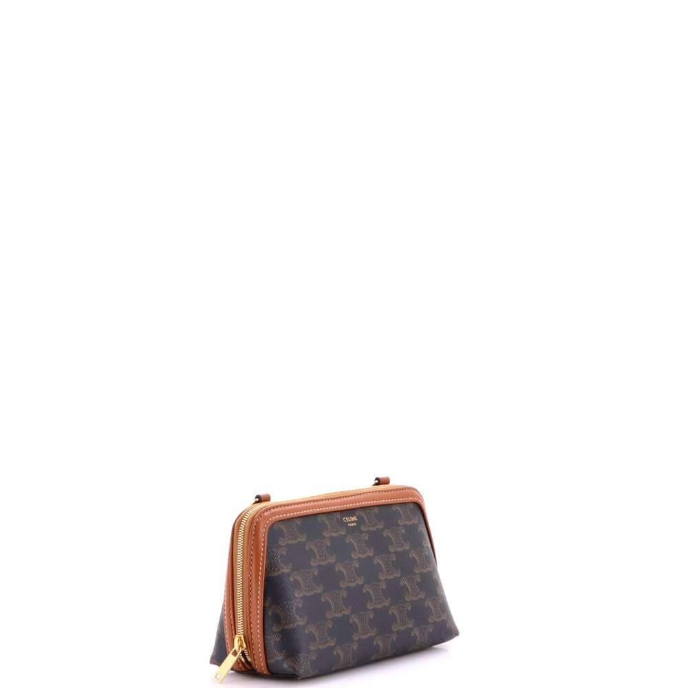 Celine Zip Around Chain Clutch Triomphe #258417C79B - Picture 2 of 7